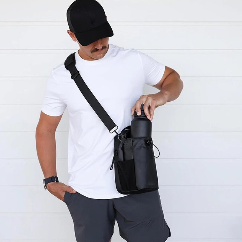 Magnetic Crossbody Water Bottle Holder – Hands-Free Fitness & Travel Bag